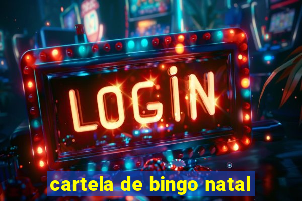 cartela de bingo natal